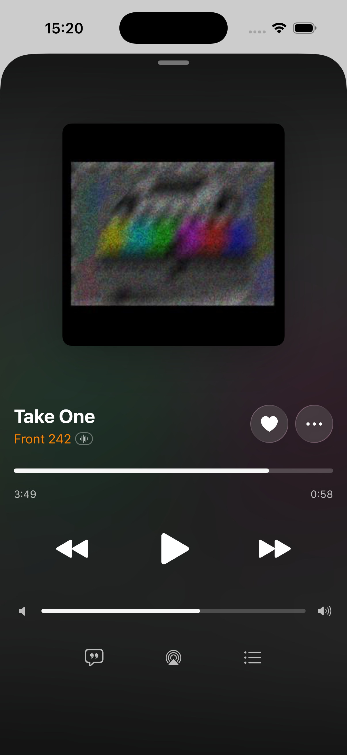 Cassette home screen on iPhone showing pinned albums and library rows